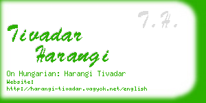 tivadar harangi business card